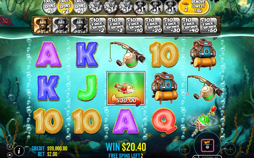 Free Spins-räknaren efter att en pott gett +3 snurrar